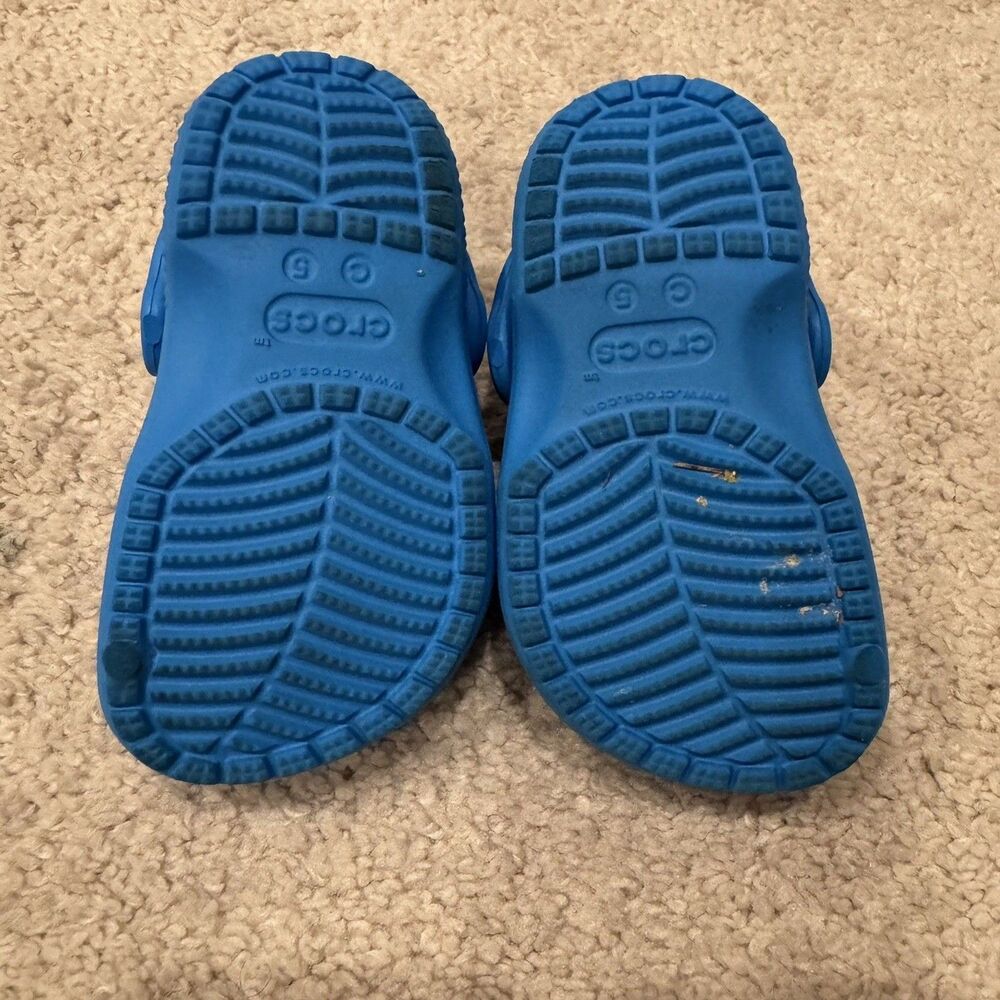 Crocs Classic Clog Toddler Kids Baby Size C5 Slip On Shoes Blue - Picture 6 of 7